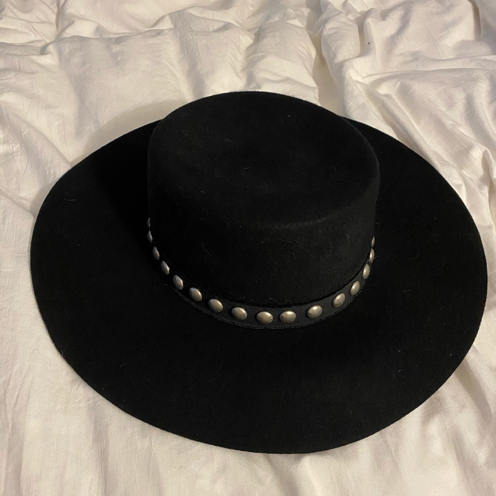 Free People Studded Floppy Felt Boater Hat (57cm)